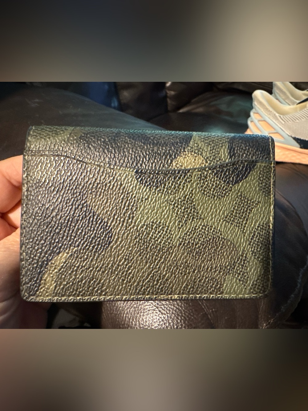 Coach Men's Green/Black Camouflage Bifold Wallet w/ ID Window, Credit Card - Picture 13 of 16